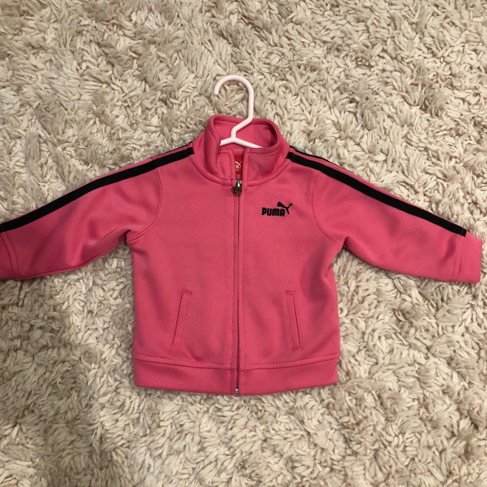 Pink and black puma sweater